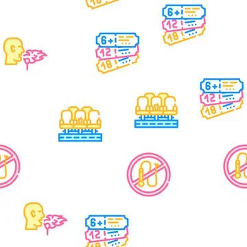 Circus Entertainment Vector Seamless Pattern イラスト素材