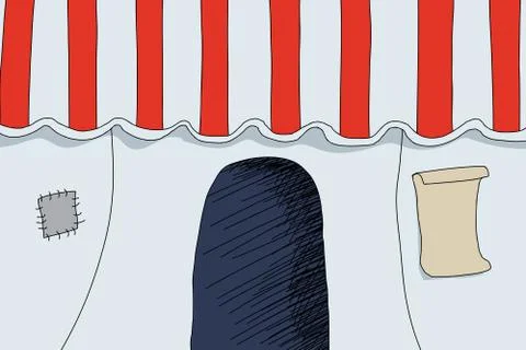 Circus entrance Stock Illustration