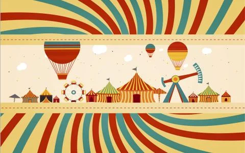 Circus fair day Stock Illustration