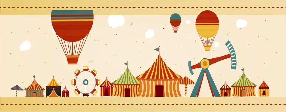 Circus fair day Stock Illustration