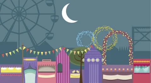 Circus fair day Stock Illustration