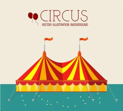 Circus flat background concept. vector illustration design Stock Illustration
