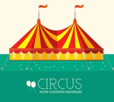 Circus flat background concept. vector illustration design Stock Illustration