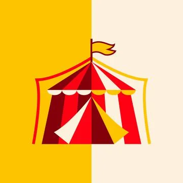 Circus Flat Circus Tent Symbol Illustrazione stock