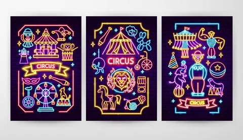 Circus Flyer Concepts Stock Illustration