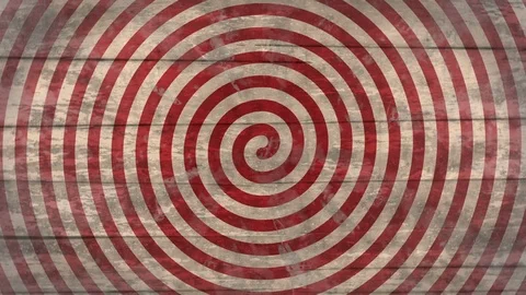 Circus/ freak show/ fair/ optical illusion vintage spiral wooden background. Stock Footage