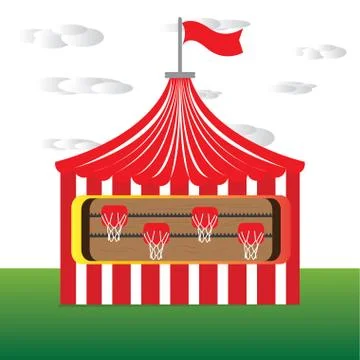 Circus game stand Stock Illustration