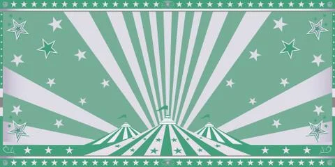 Circus green invitation Stock Illustration