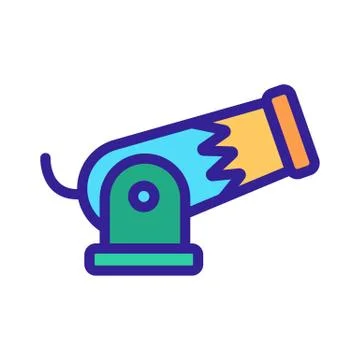 Circus gun icon vector. Isolated contour symbol illustration 스톡 일러스트