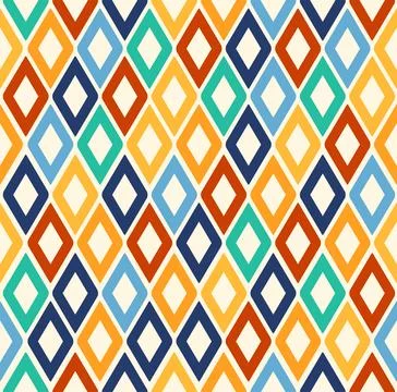 Circus harlequin patterns, rhombus lozenge pattern with diamond-shaped moti.. Stock Illustration