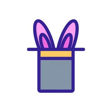 Circus hat icon vector. Isolated contour symbol illustration 스톡 일러스트