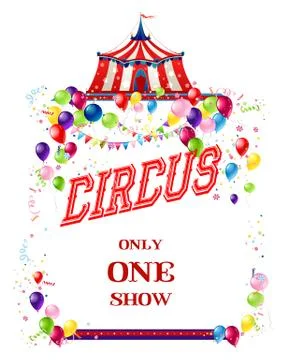 Circus holiday card Stock Illustration