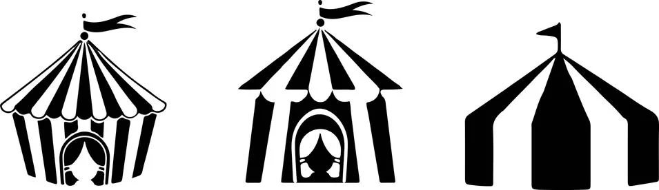 Circus icon isolated on white background 스톡 일러스트