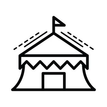 Circus icon  line style Stock Illustration