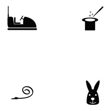 Circus icon set Stock Illustration