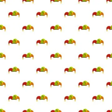 Circus jester pattern seamless Illustrazione stock