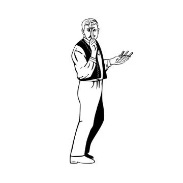 Circus Knife Thrower Knife Throwing Performer or Marksman Performing Impaleme イラスト素材