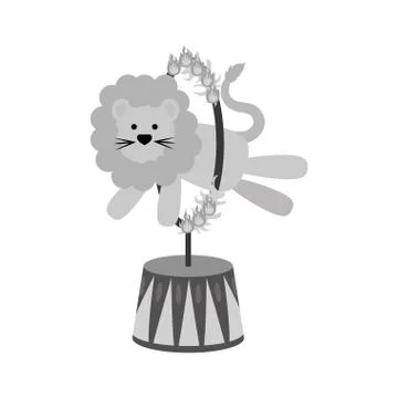 Circus lion cartoon 스톡 일러스트