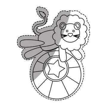 Circus lion cartoon Stockillustratie