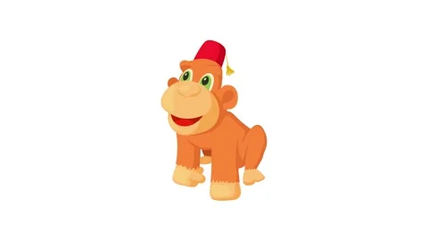 Circus monkey icon animation Stock Footage 168923783