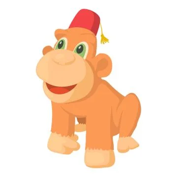Circus monkey icon, cartoon style Stock Illustration