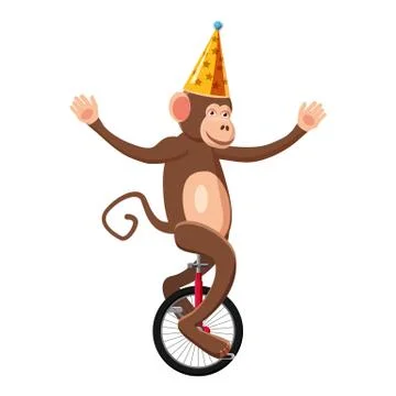 Circus monkey icon, cartoon style Stock Illustration