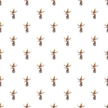 Circus monkey pattern Illustrazione stock