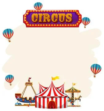 A circus note template Illustrazione stock