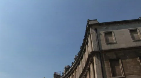 The Circus Pan down from building Stock Footage 666842