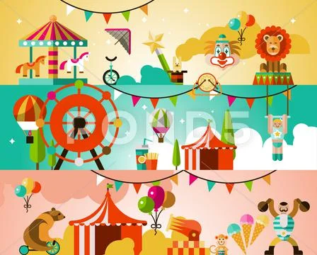 Circus performance background Stock Illustration