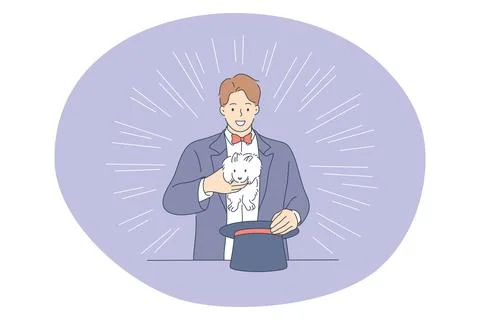 Circus, performance, entertainment concept Illustrazione stock