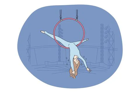 Circus, performance, entertainment concept Illustrazione stock