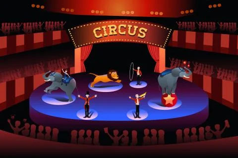Circus performance Stock Illustration