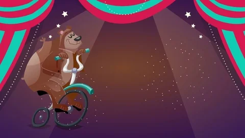 Circus performance video animation footage Stock Footage 72641603