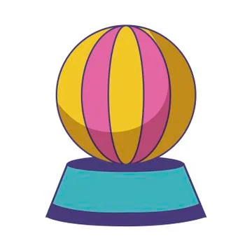Circus plastic ball isolated icon Illustrazione stock