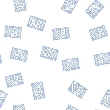 Circus poster glyph vector seamless pattern black Stock Illustration