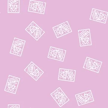 Circus poster line vector seamless pattern black Illustrazione stock