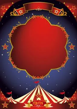 Circus poster night Stock Illustration