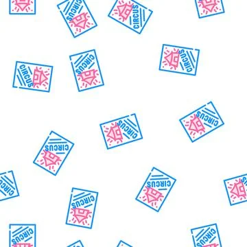 Circus poster vector seamless pattern flat Stock Illustration