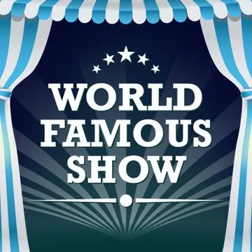 Circus Poster Vector. Vintage Magic Show. Marquee. Classic Big Top. Marquee Stock Illustration