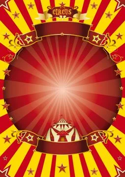 Circus red and yellow Stock Illustration
