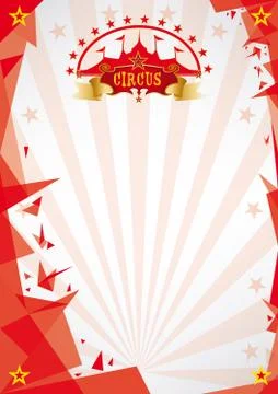 Circus red background origami Stock Illustration