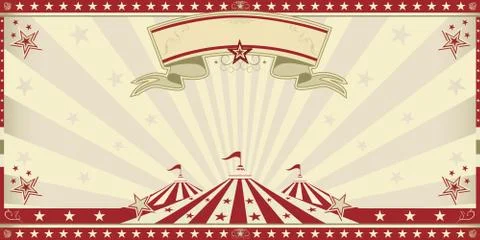 Circus red invitation Stock Illustration