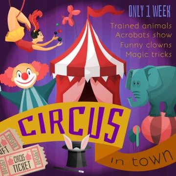 Circus retro poster Stock-Illustration