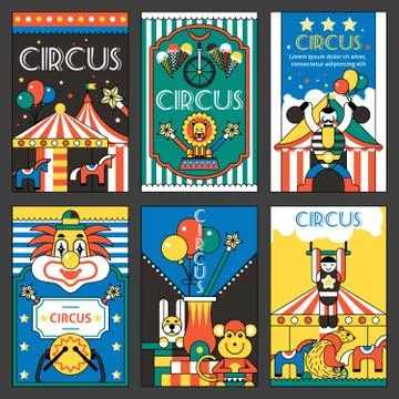 Circus retro posters Stock-Illustration