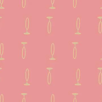Circus ring doodle seamless pattern in hand drawn style. Pink background. Dec Stockillustratie