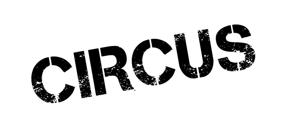 Circus rubber stamp Stock Illustration