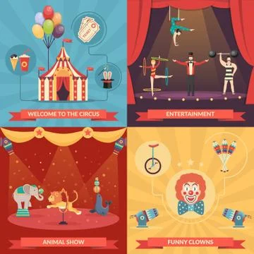 Circus Show 2x2 Design Concept イラスト素材