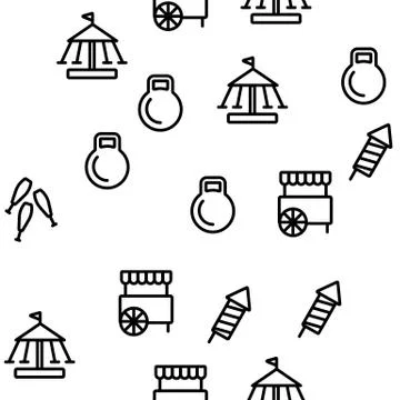 Circus Show Vector Seamless Pattern Stockillustratie
