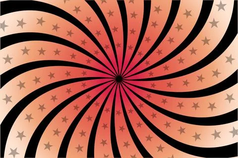 Circus star shape retro poster background isolated vector. Stock Illustration